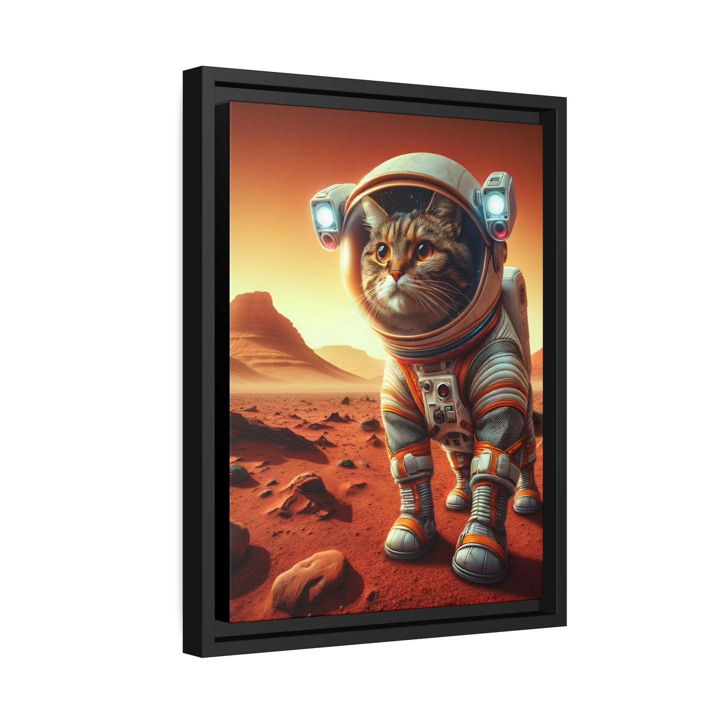 Cats on Mars Matte Canvas, Black Frame - Chris Thompkins