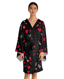 Hearts Long Sleeve Kimono Robe - Chris Thompkins