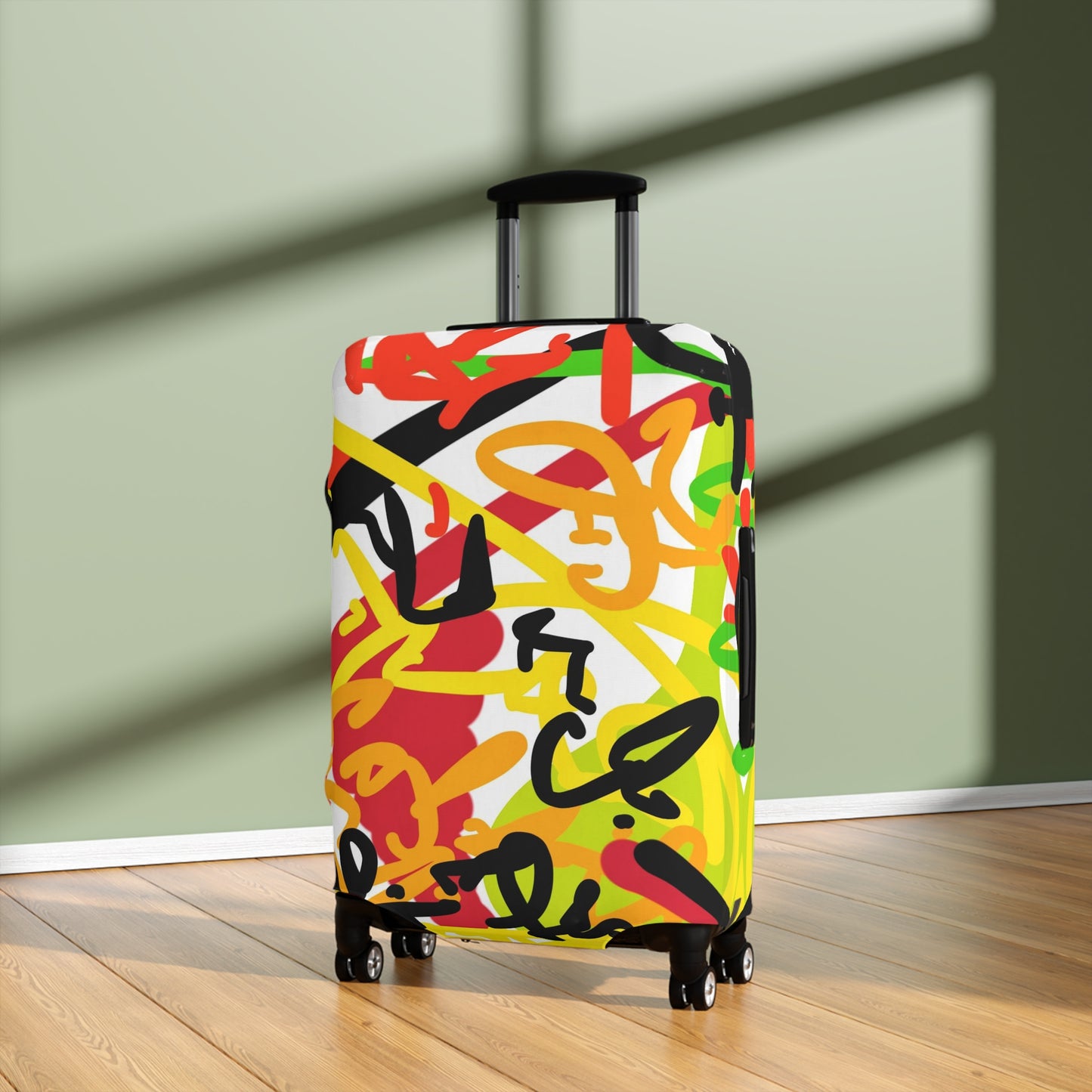 Squiggly Luggage Cover by Chris Thompkins