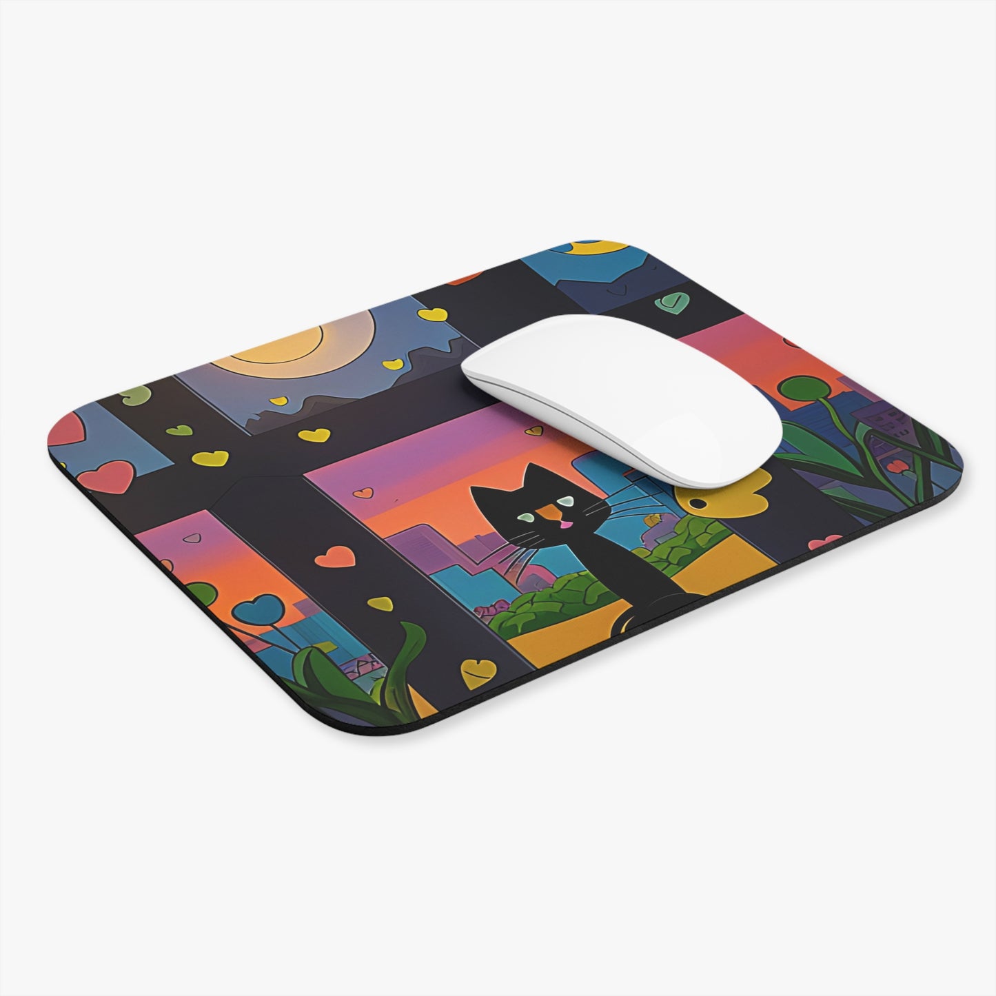 Good Night Kitty Mouse Pad (Rectangle) by Chris Thompkins