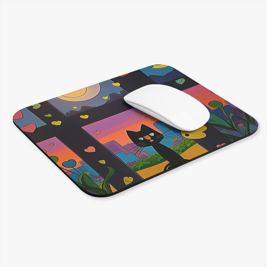 Good Night Kitty Mouse Pad (Rectangle) by Chris Thompkins