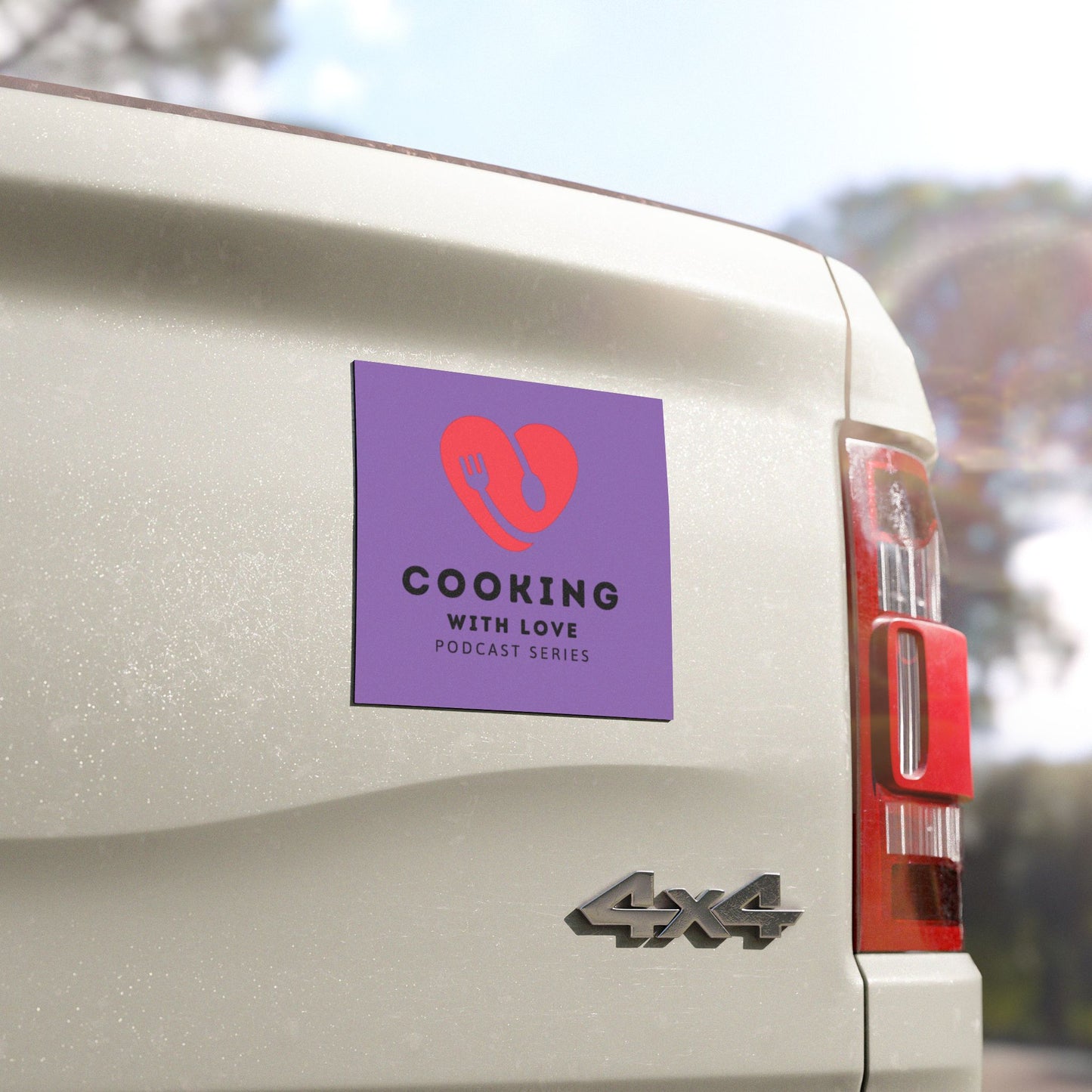 Car Magnet - Cooking with Love by Chris Thompkins - Summer Purple