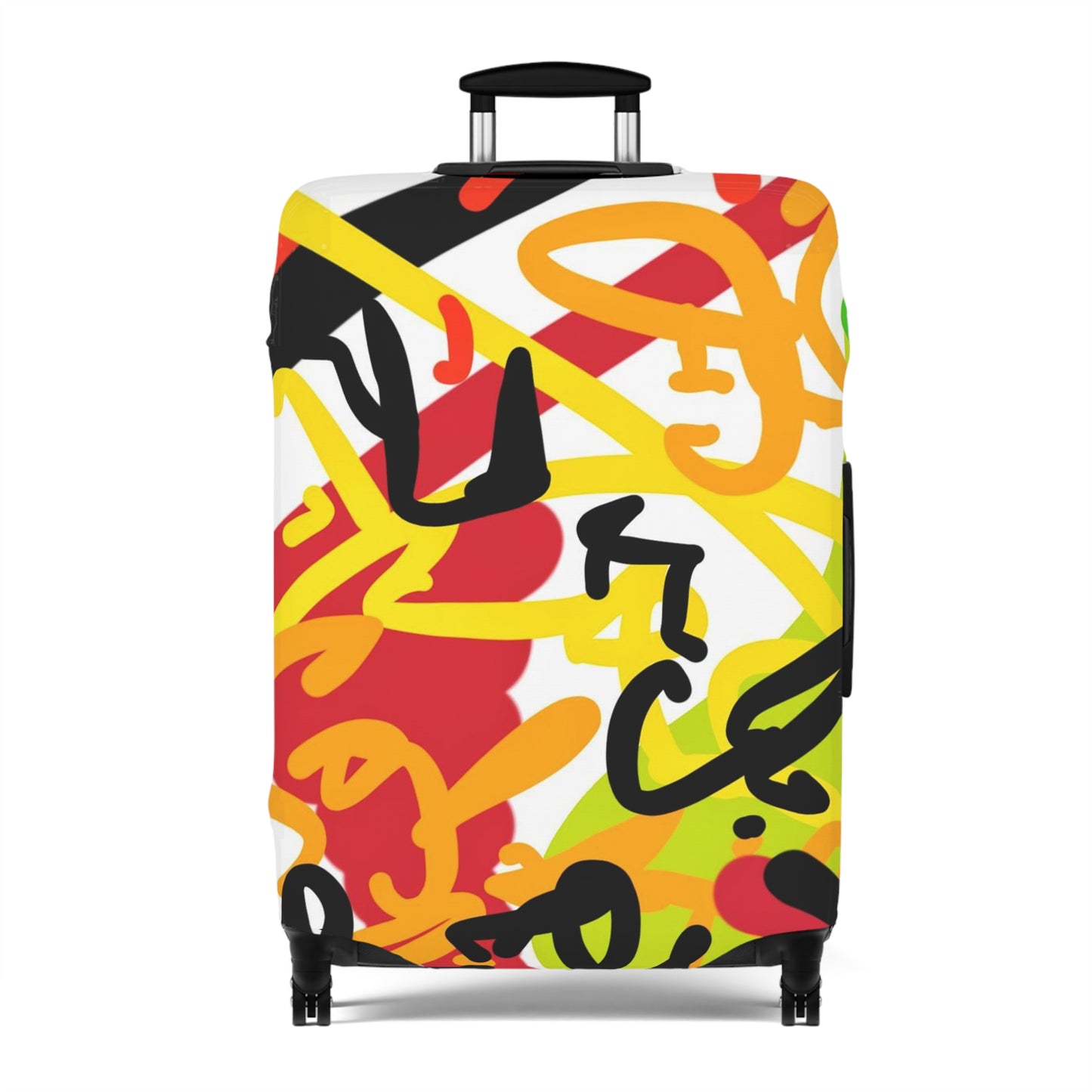 Squiggly Luggage Cover by Chris Thompkins