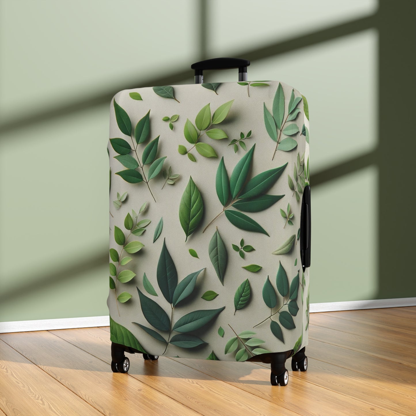 Green Leaf Luggage Cover by Chris Thompkins