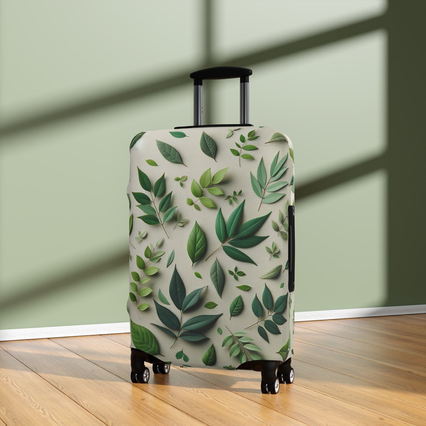 Green Leaf Luggage Cover by Chris Thompkins