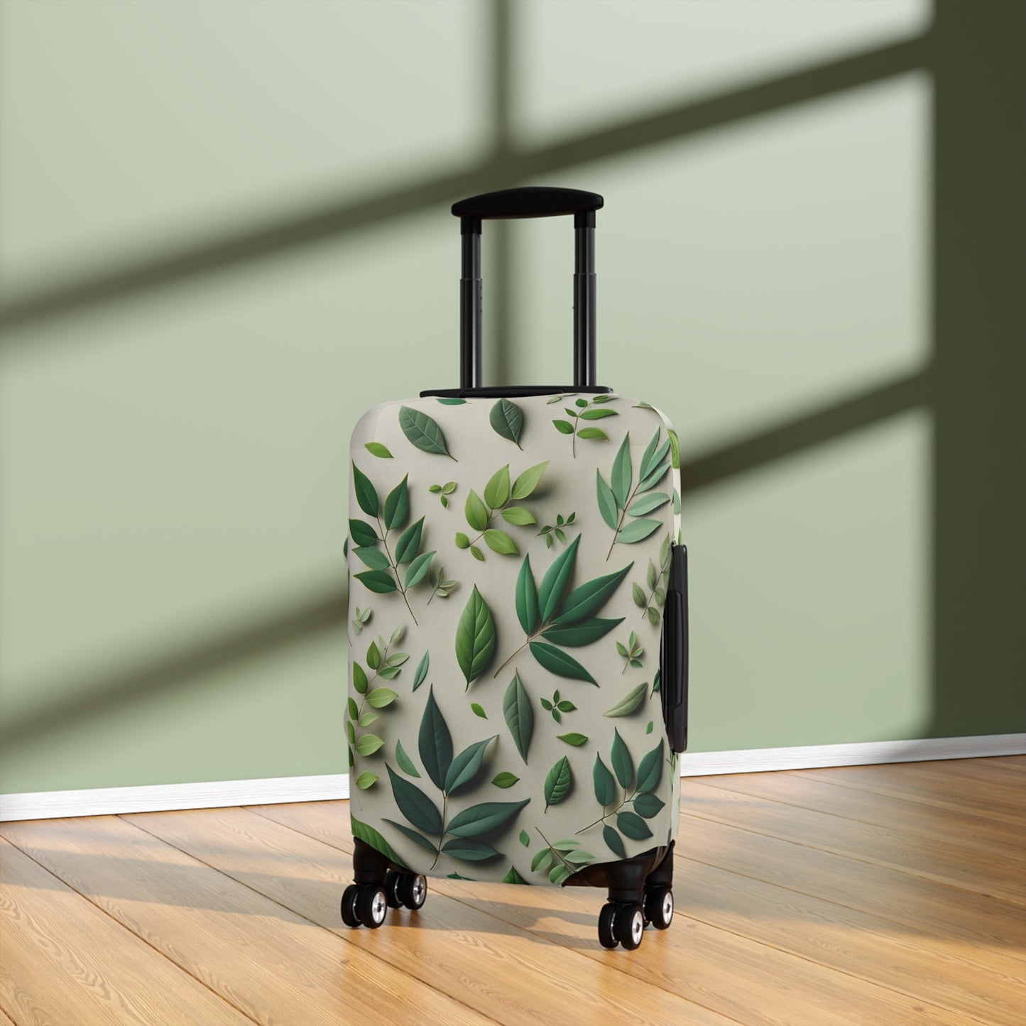 Green Leaf Luggage Cover by Chris Thompkins