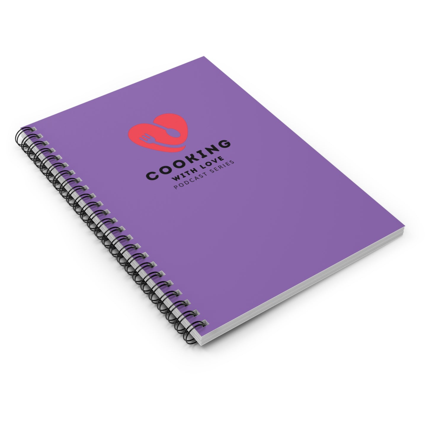 Spiral Notebook - Cooking with Love by Chris Thompkins - Summer Purple - Ruled Line