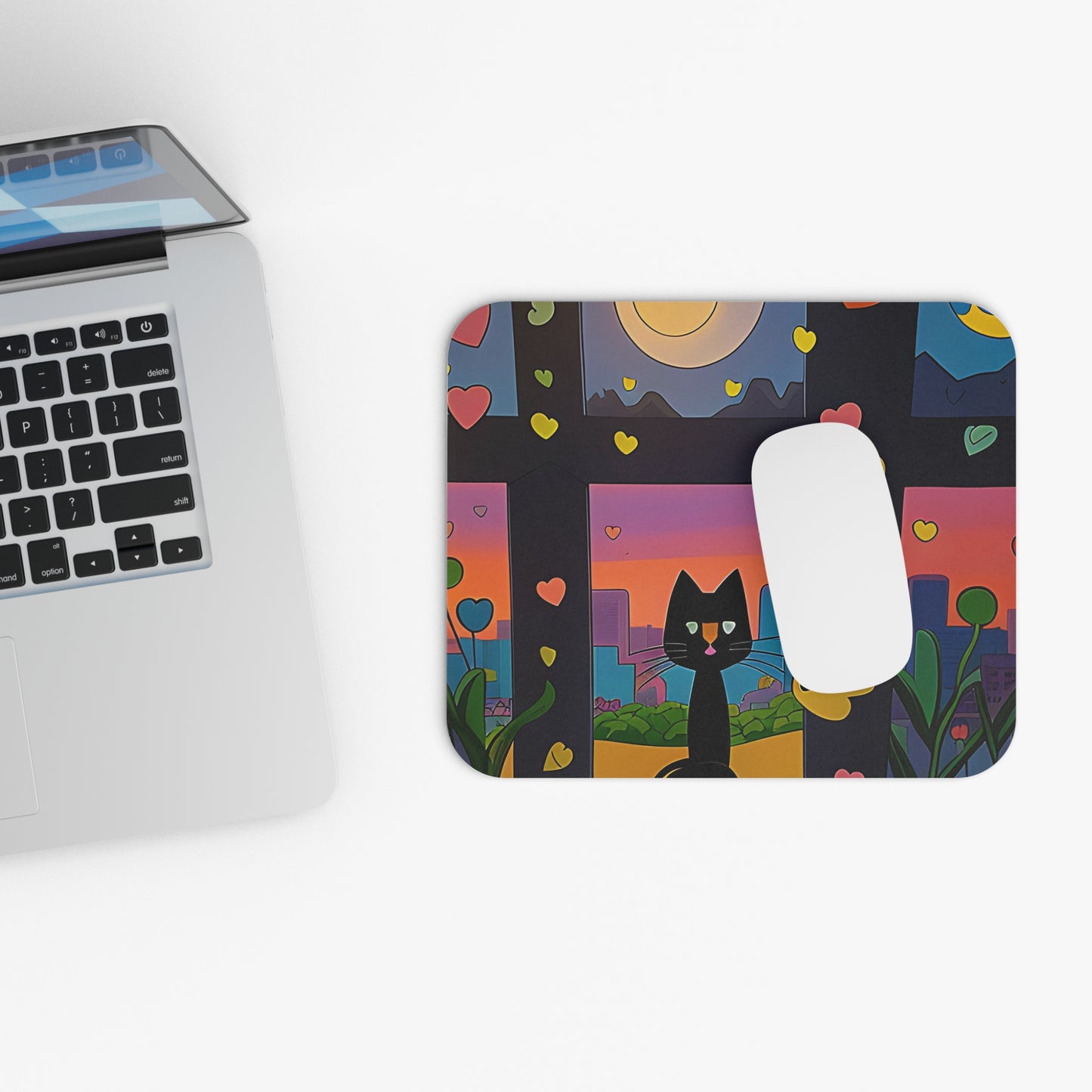 Good Night Kitty Mouse Pad (Rectangle) by Chris Thompkins