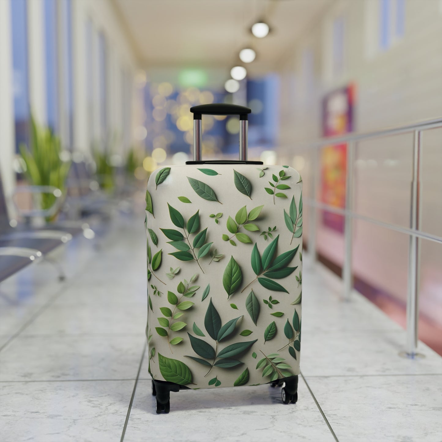 Green Leaf Luggage Cover by Chris Thompkins