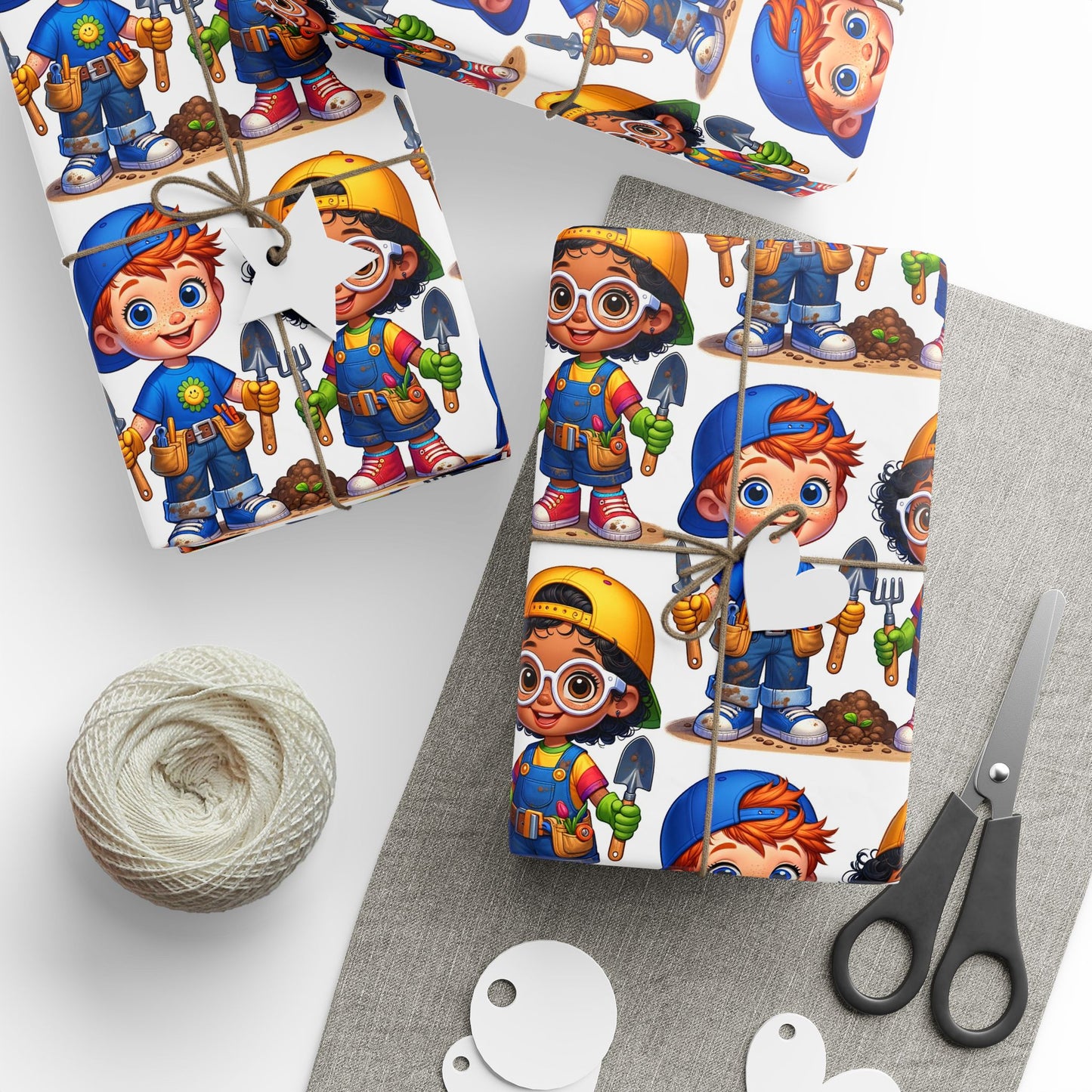 Fixer Up Kids Wrapping Papers by Chris Thompkins