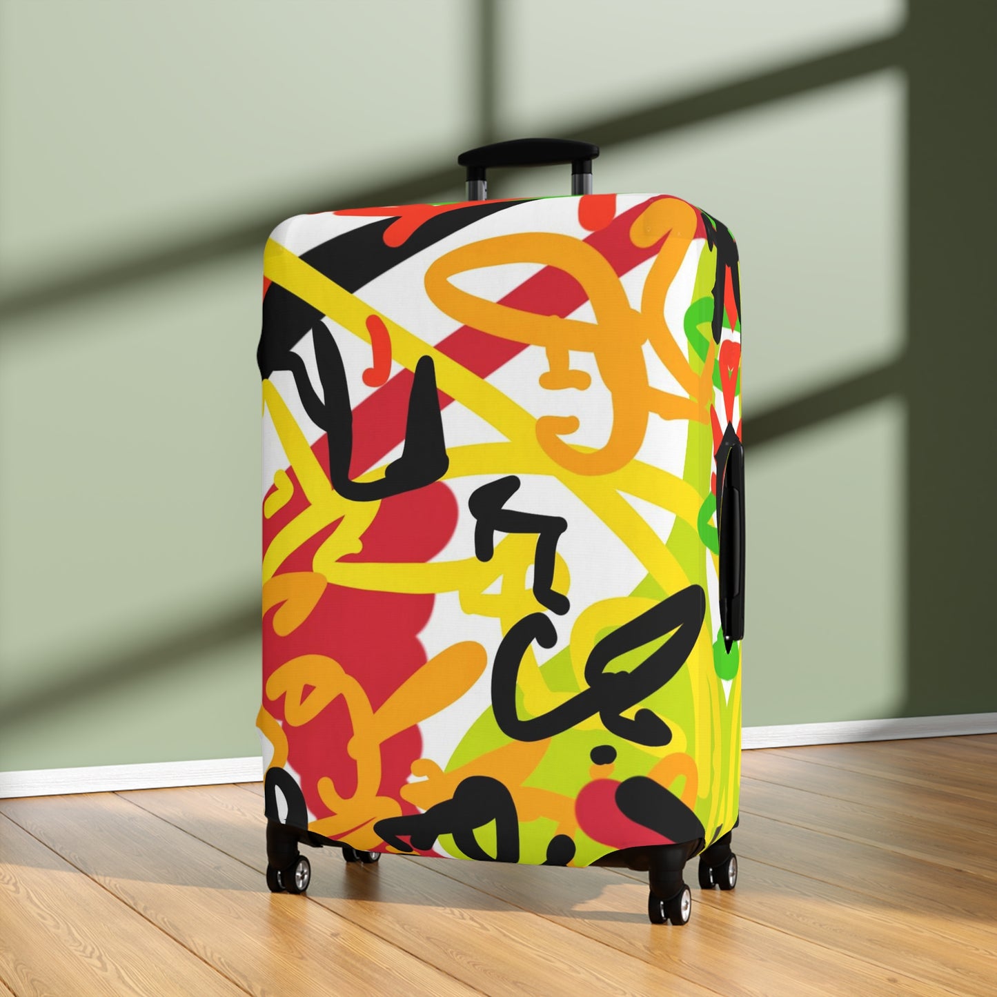 Squiggly Luggage Cover by Chris Thompkins