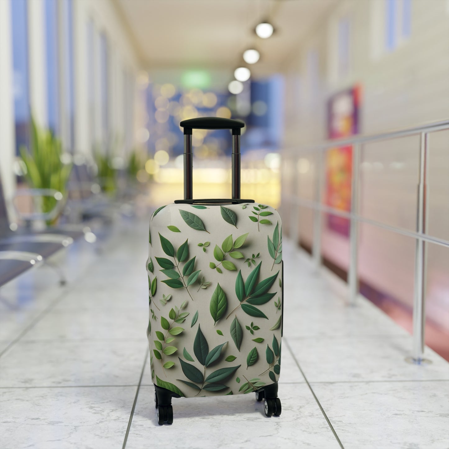 Green Leaf Luggage Cover by Chris Thompkins