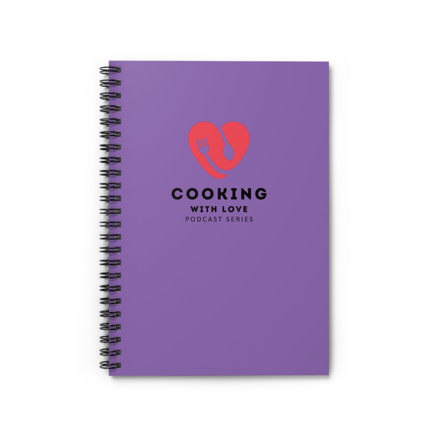 Spiral Notebook - Cooking with Love by Chris Thompkins - Summer Purple - Ruled Line