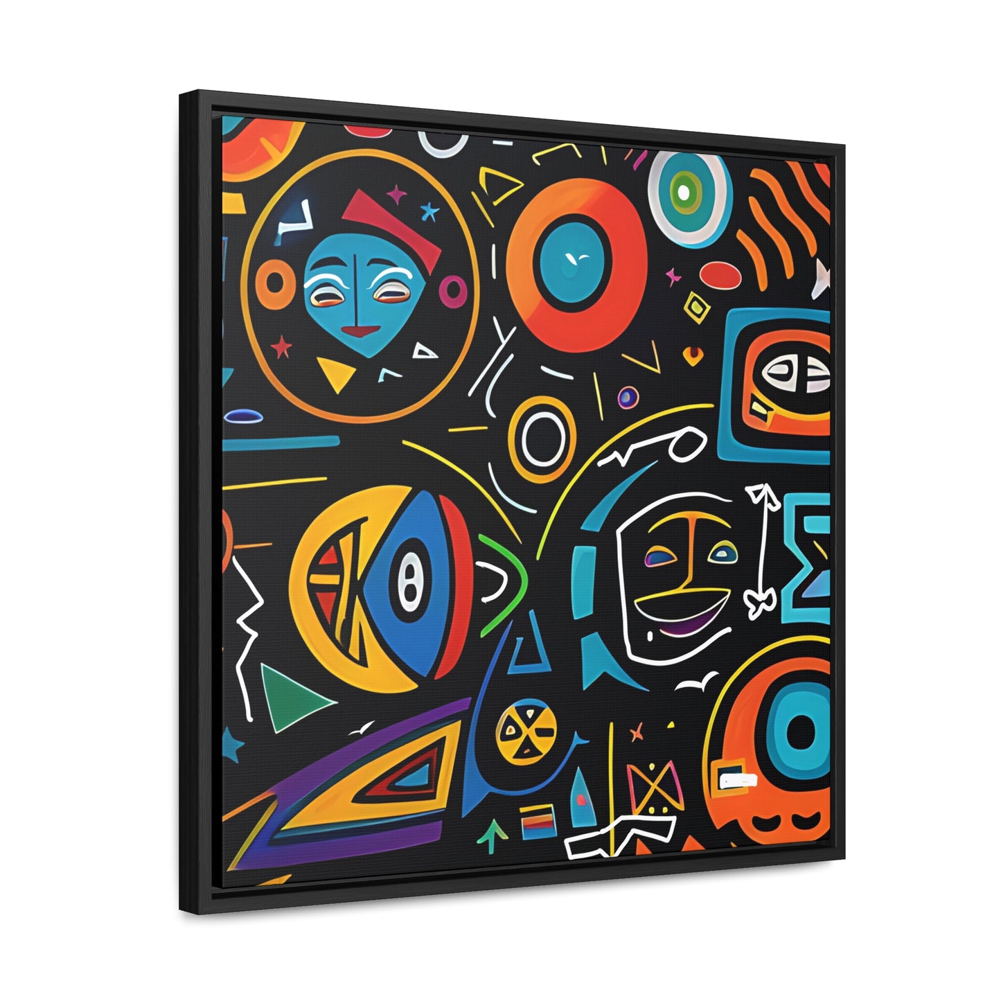 "Happy Smiles" Giclee Floater Framed Square Canvas Prints by Chris Thompkins - Collector's Edition -22 x 22 x 2 inches - Chris Thompkins