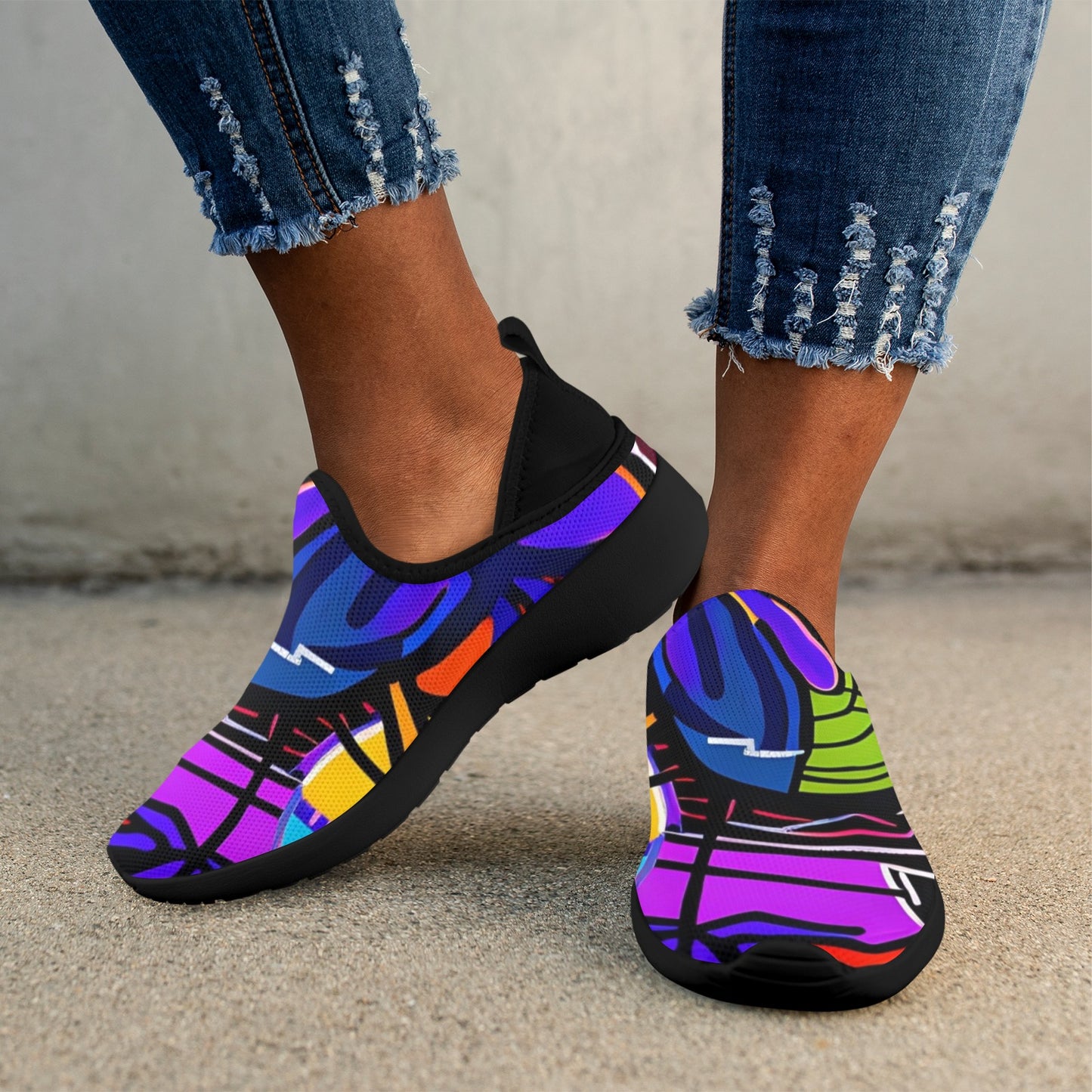 Purple Passion Sneakers - Fly Weave Drop-in Heel Sneakers for Women - Chris Thompkins