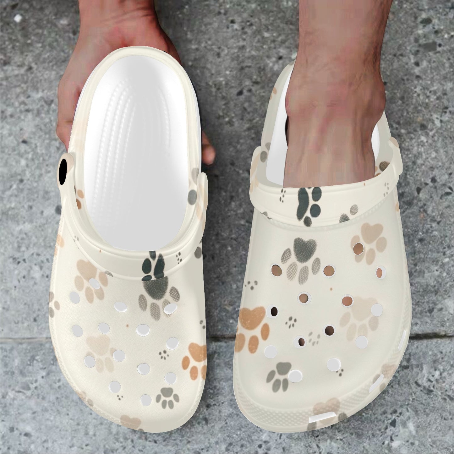 Paw Prints Foam Crocs for Adults - Chris Thompkins